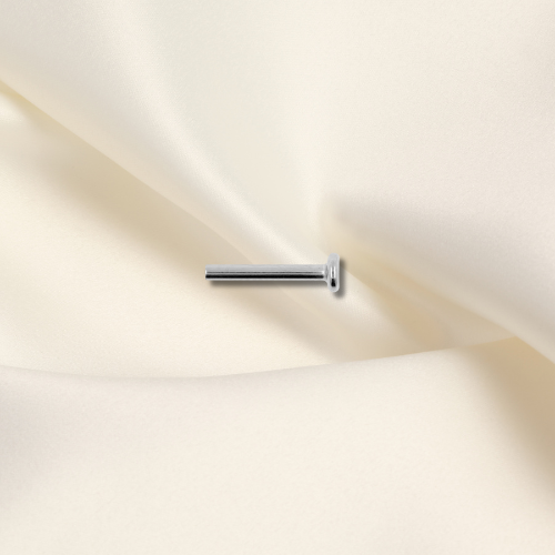 Labret Stud - Intern schroefdraad - 1.2 mm / Zilver